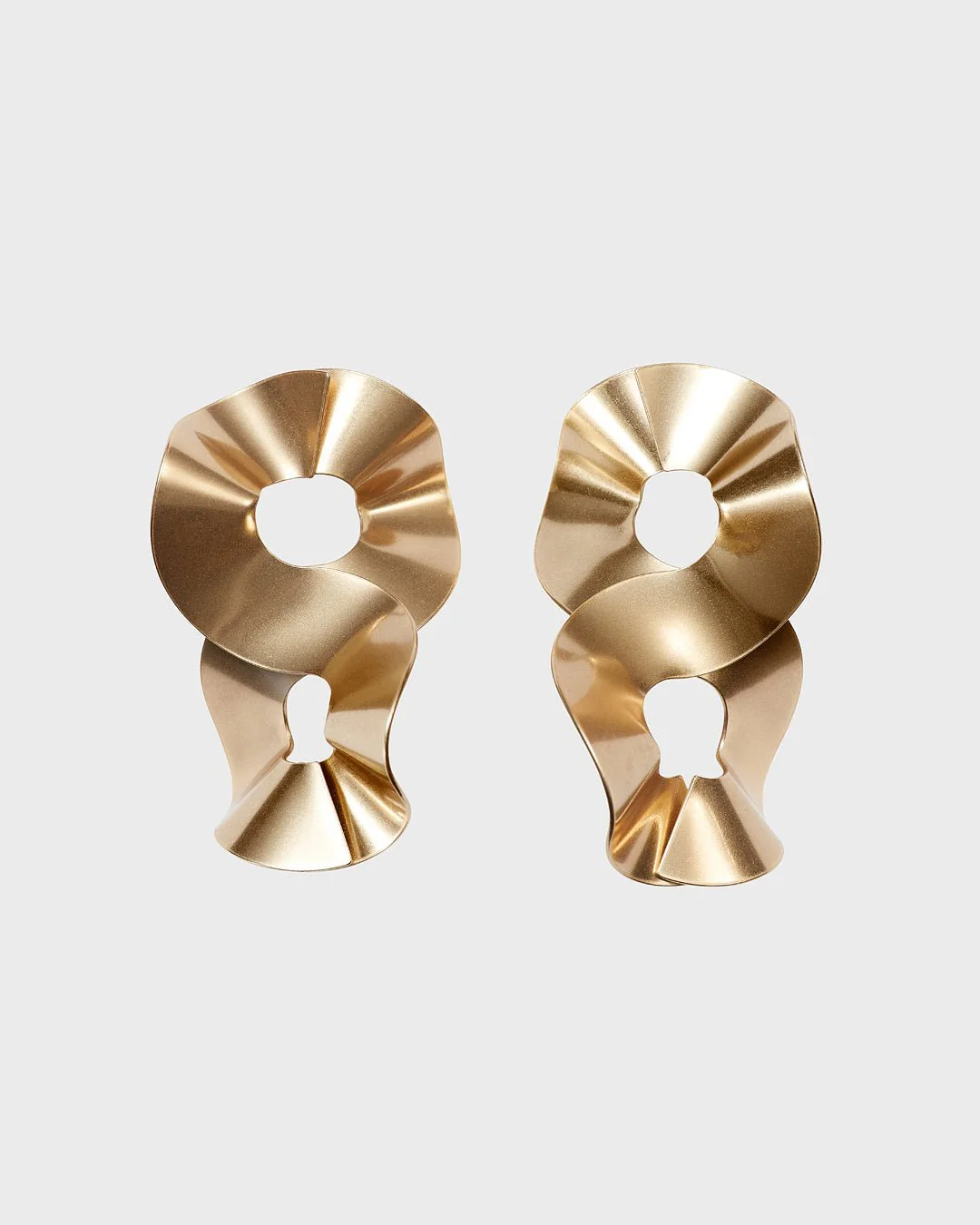 Alluring single earring large bronze left