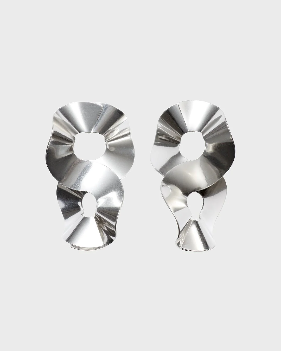 Alluring single earring large silver left