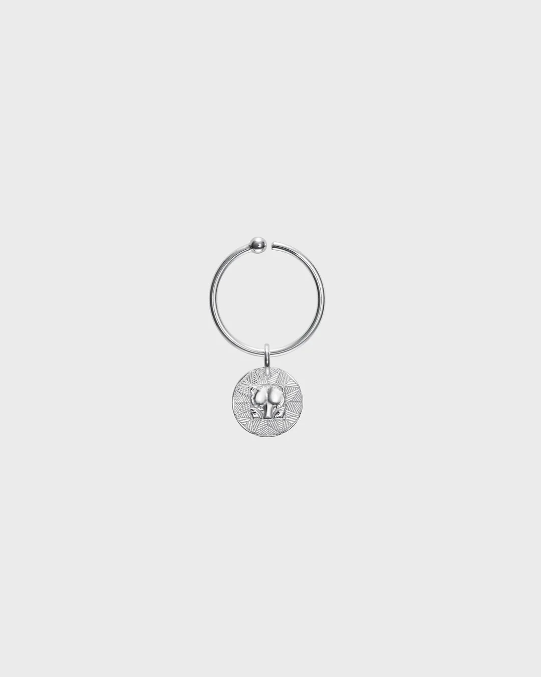 Amulet single earring silver left - Image 3