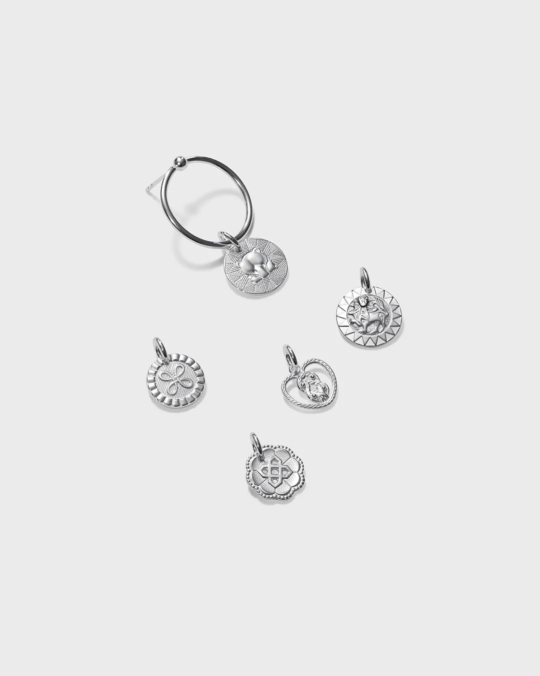 Amulet single earring silver left - Image 7