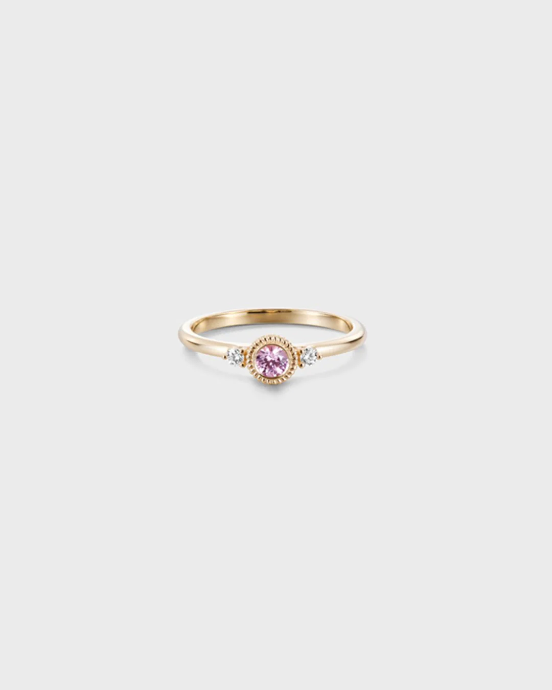 Beloved Diamond Ring 3 stones pink gold - Image 3
