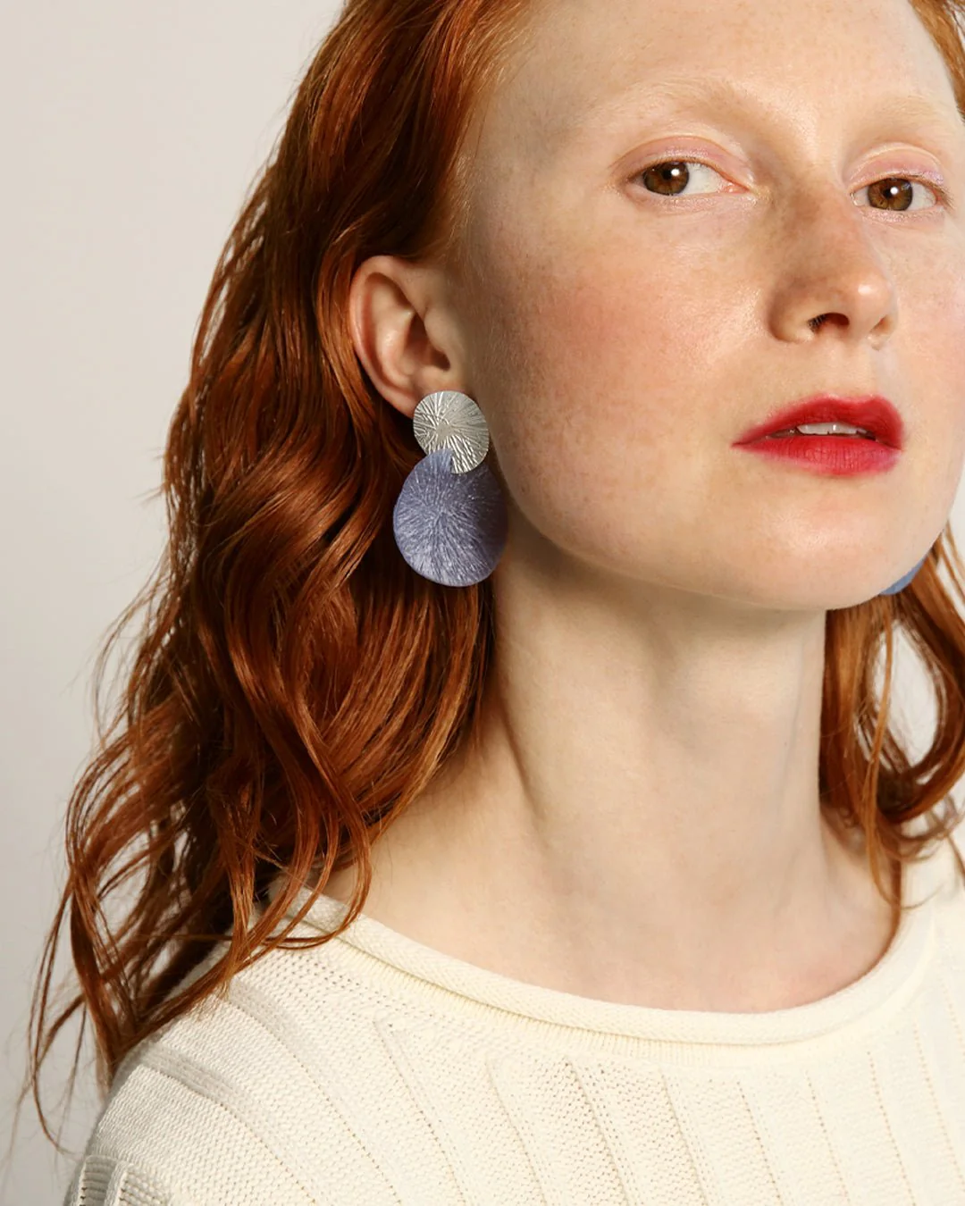 Nolla Earrings silver blue - Image 2