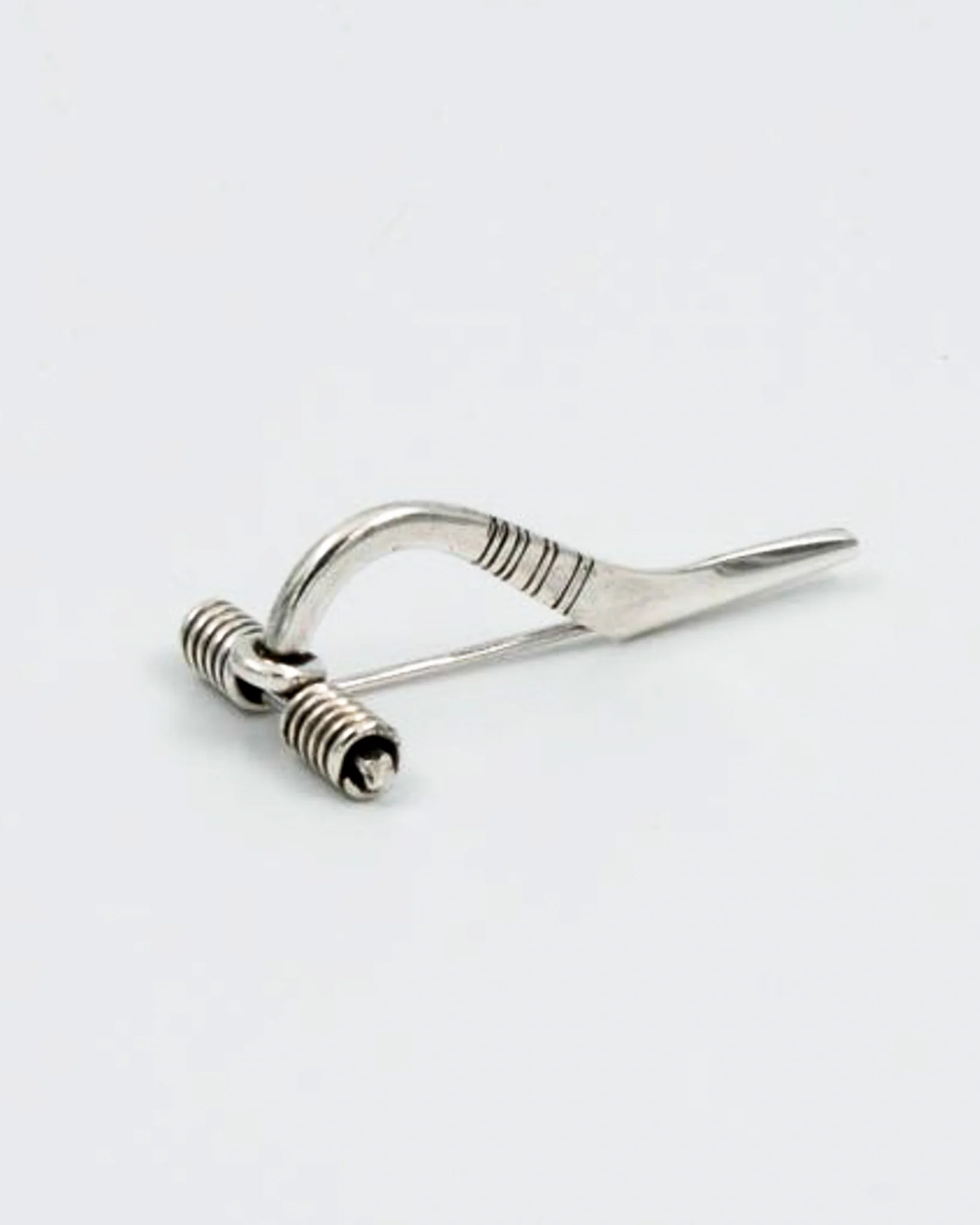 Kept Safety pin ancestor brooch silver
