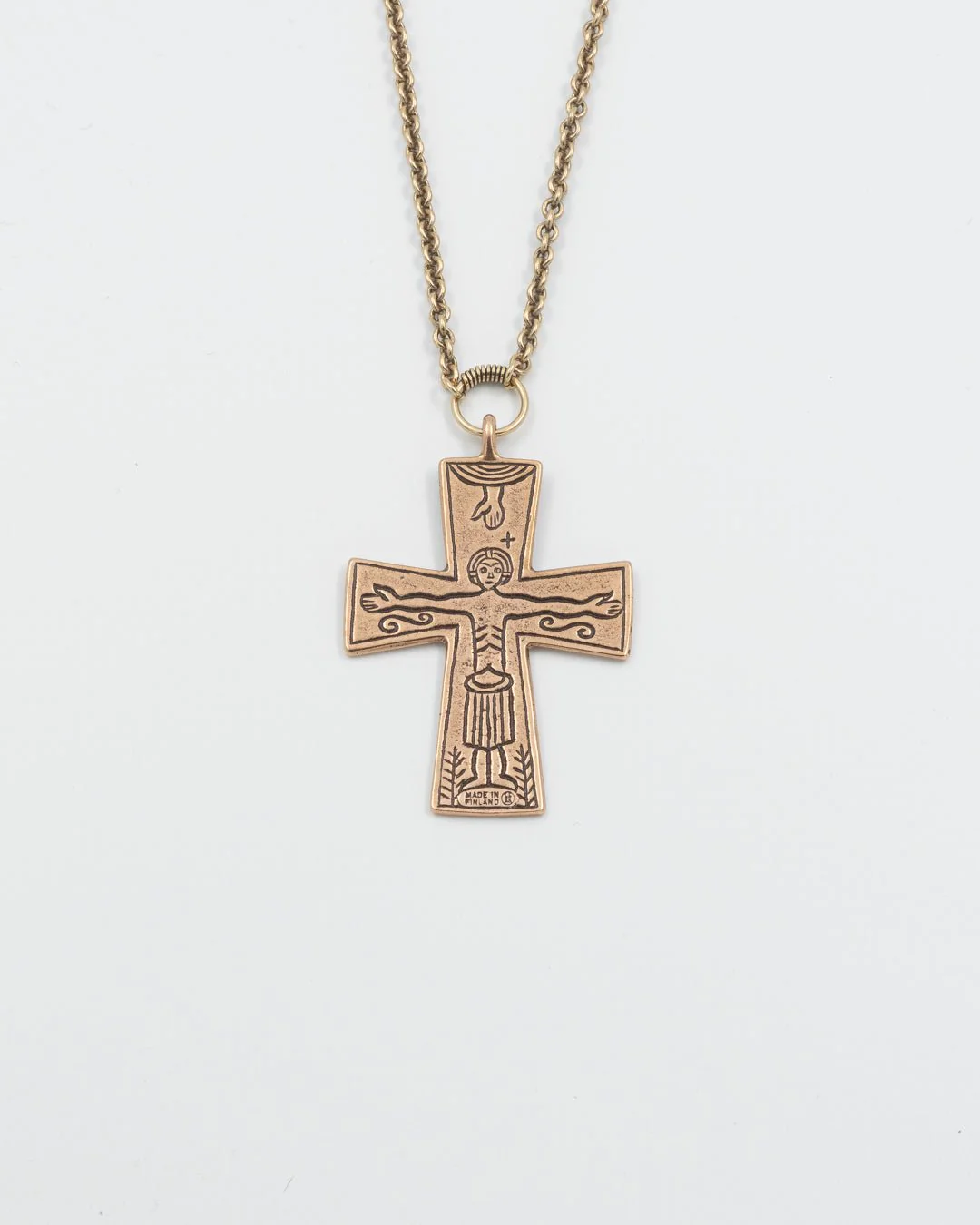 Kept Halikon Joensuu cross pendant 70 cm bronze
