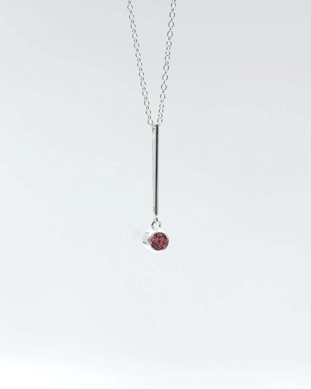 Kept Hehku pendant 45 cm silver pink zirconia