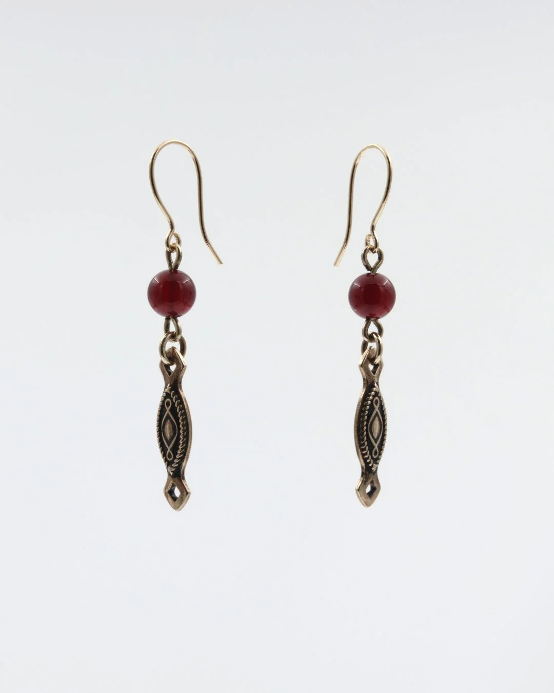 Kept Karelia earrings bronze carnelian