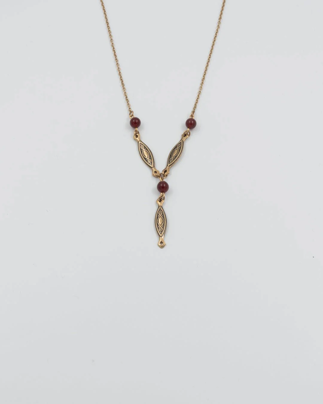 Kept Karelia pendant 45 cm bronze carnelian
