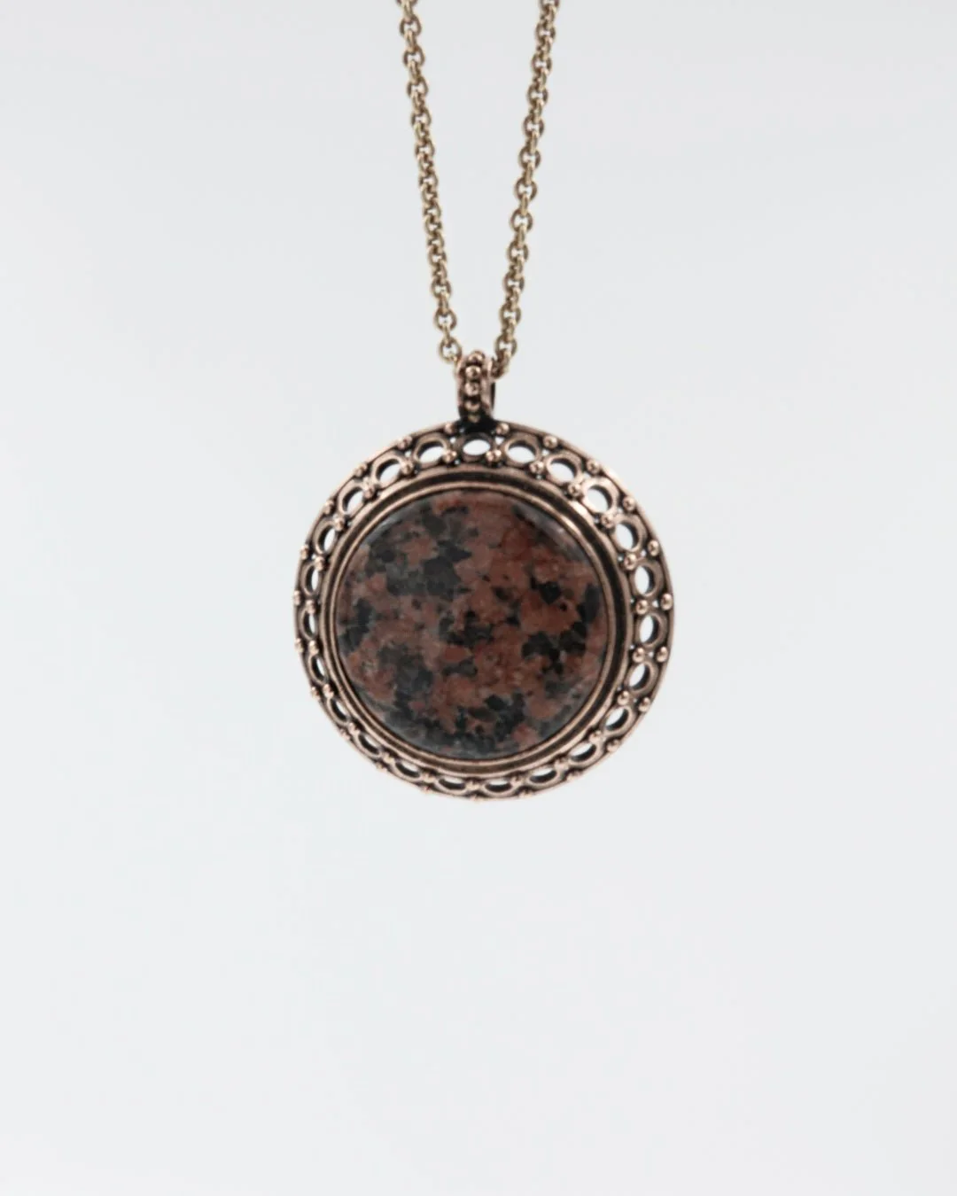 Held stone pendant 70 cm bronze granite