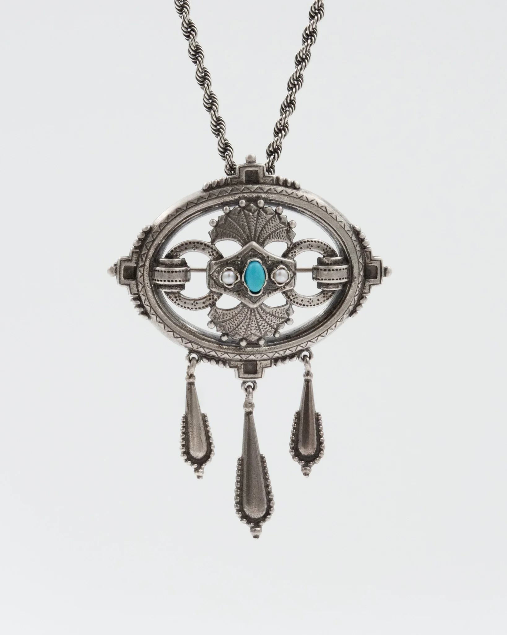 Kept Memory buckle pendant 45 cm silver