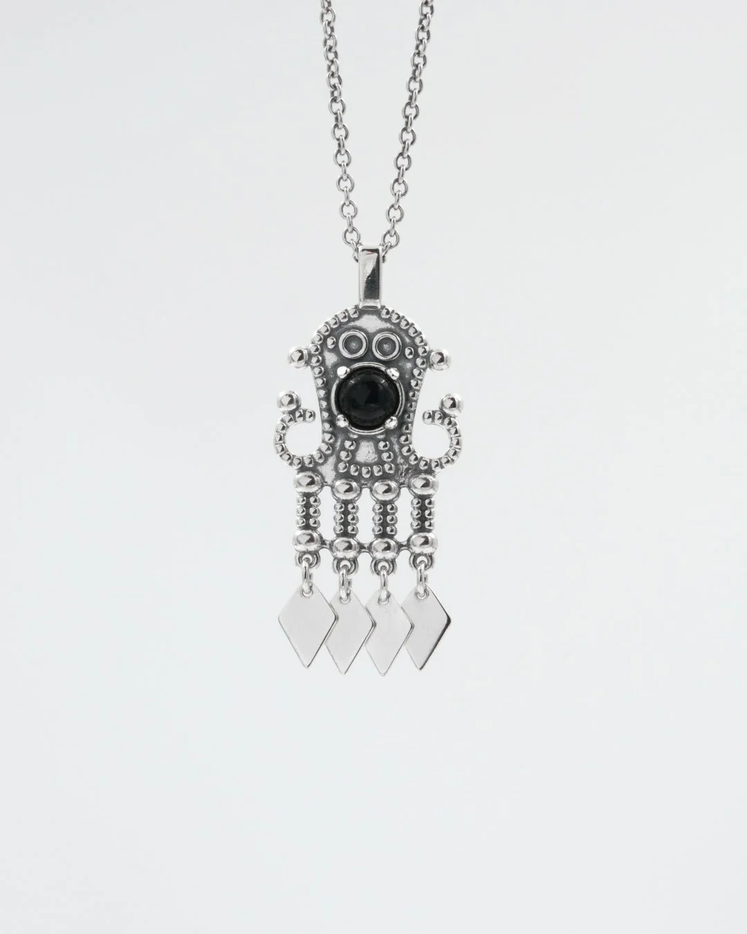 Kept Petsamo pendant 80 cm silver onyx