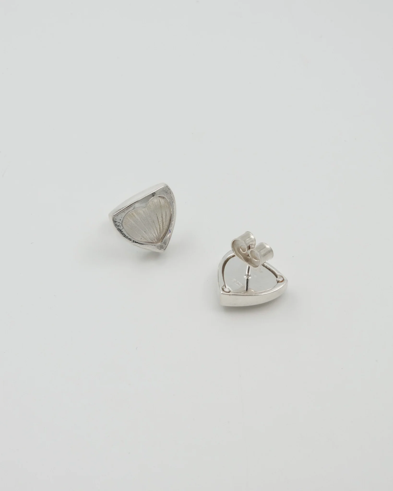 Held Love earrings pin silver clear - Image 2