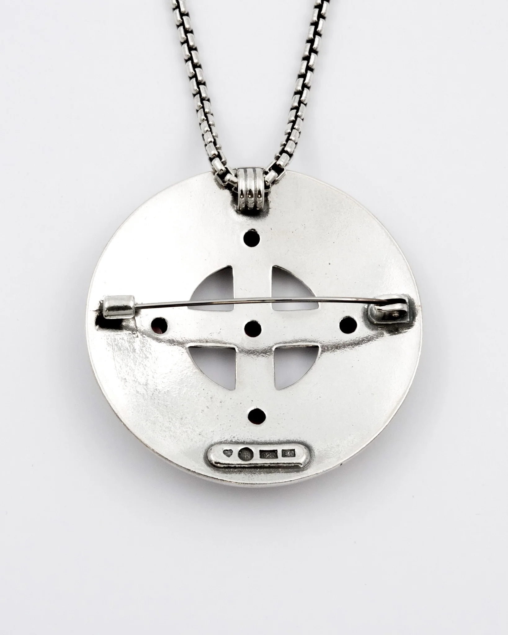 Held Sancta Birgitta buckle pendant 60 cm silver garnet - Image 4