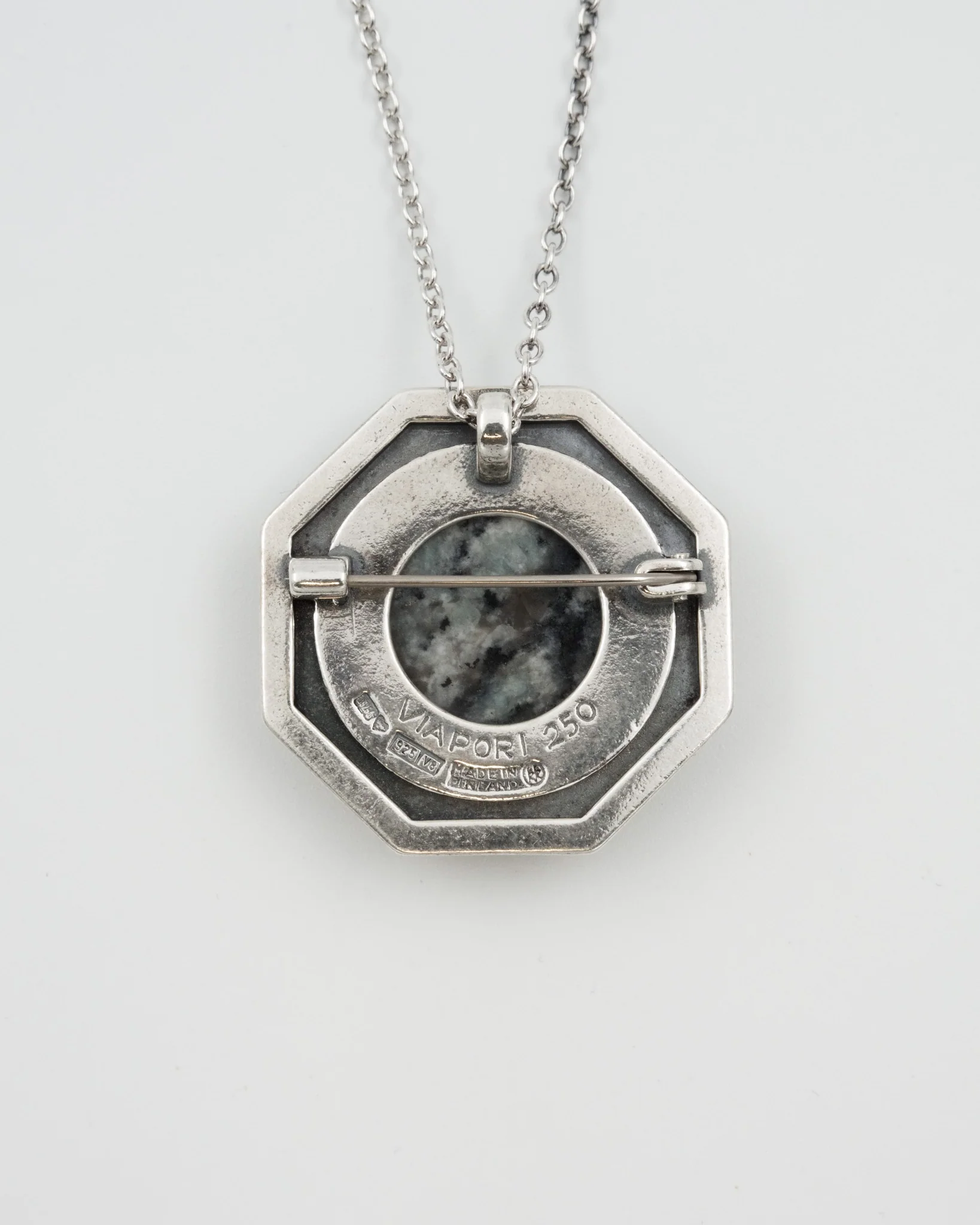Kept Viapori 250 years buckle pendant silver green granite - Image 2