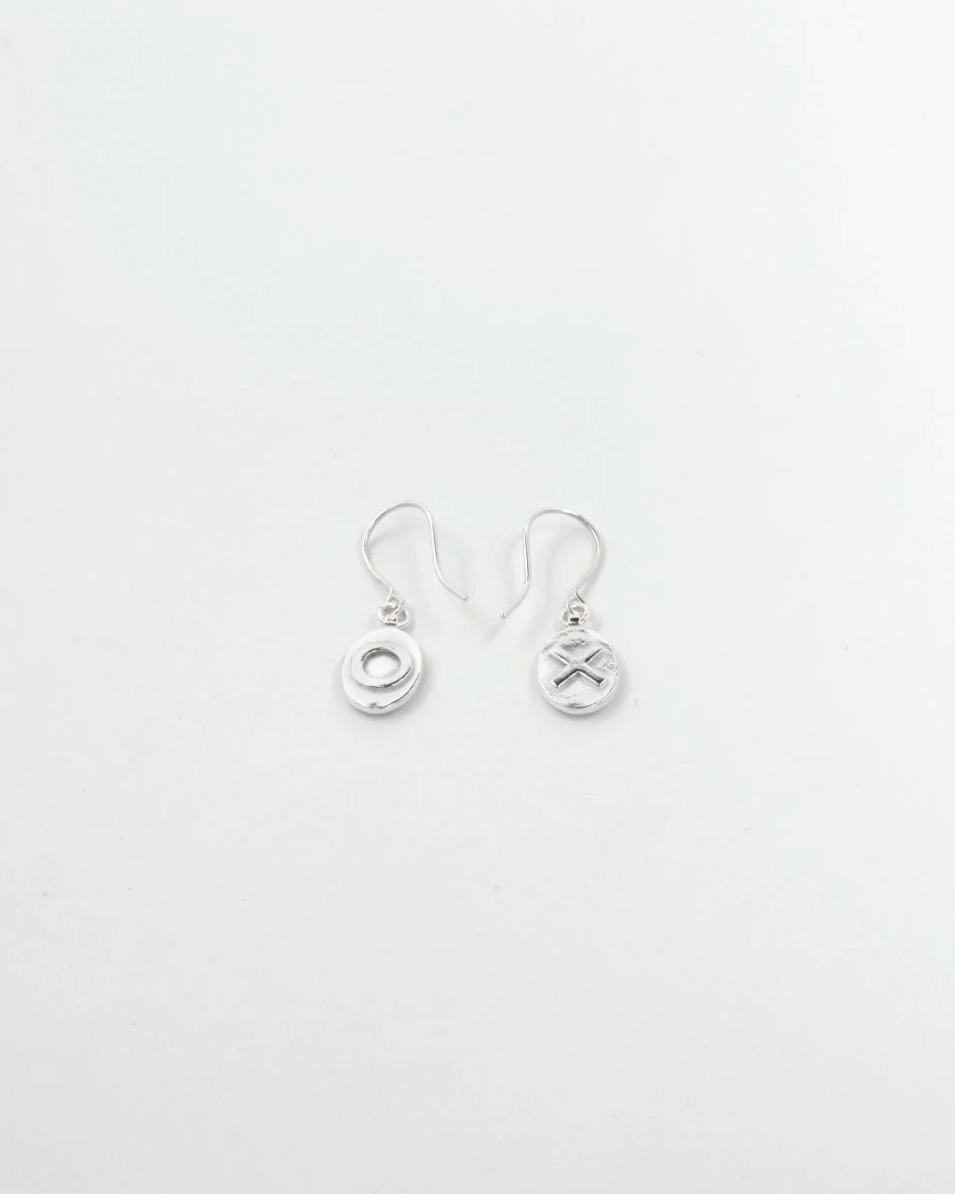 Kept Message chain earrings silver