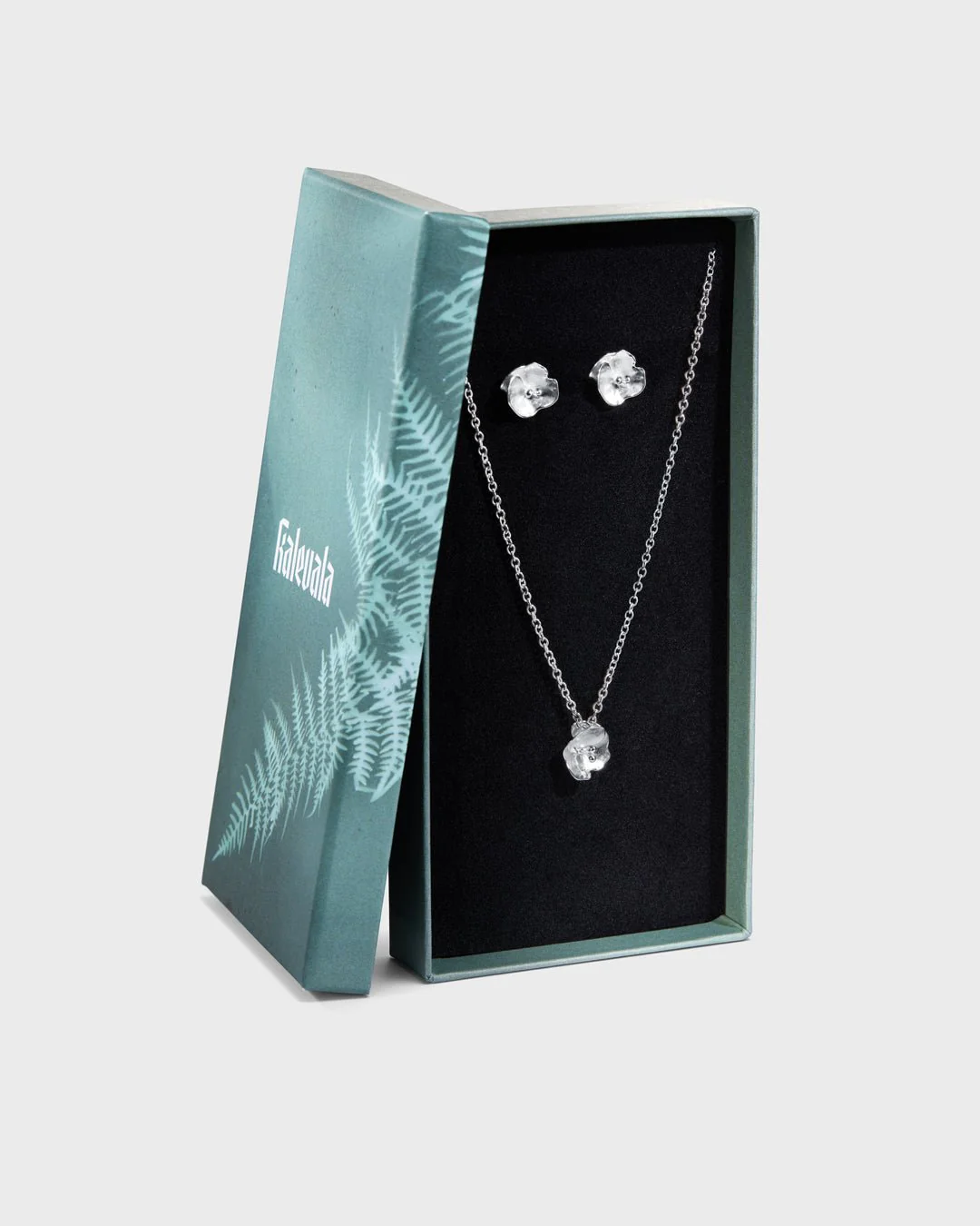 Summer night rose gift set silver